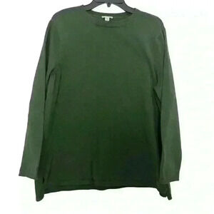 XL Green Cotton Blend Long Sleeve Sweater – Comfortable & Stylish Knitwear